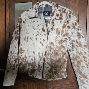 Genuine Hair-On Leather Cowhide Jacket